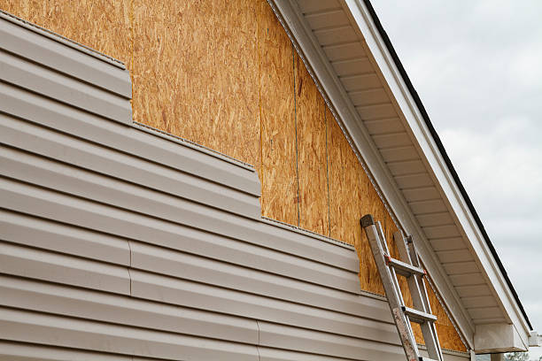 Professional Vinyl Siding technician working in Dresden, OH